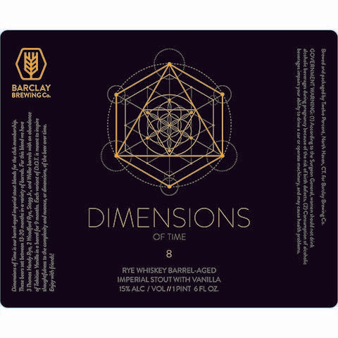 Barclay Dimensions of Time - 8 (Vanilla Rye) Imperial Stout