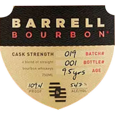 Barrell Bourbon Batch 19 Cask Strength 9.5 Year Old Bourbon Whiskey