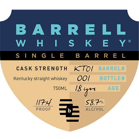 Barrell Single Barrel Kentucky Straight Whiskey 18yr Cask Strength