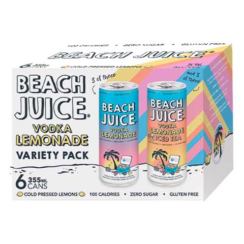 Beach Juice Vodka Lemonade and Iced Tea Variety Pack