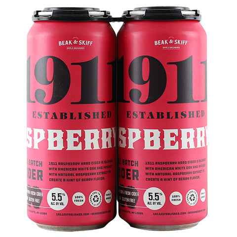 Red Raspberry Cider Beak & Skiff 1911 Raspberry Cider – CraftShack - Buy craft beer online.