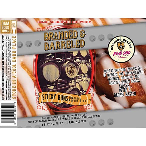 Belching Beaver Branded & Barreled Sticky Buns Imperial Pastry Stout