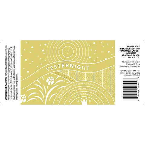 Yesternight Belleflower Yesternight Imperial Stout – CraftShack - Buy craft beer ...