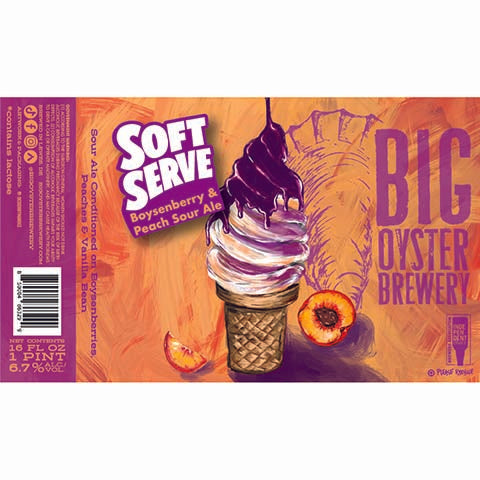 Big Oyster Soft Serve Boysenberry & Peach Sour Ale