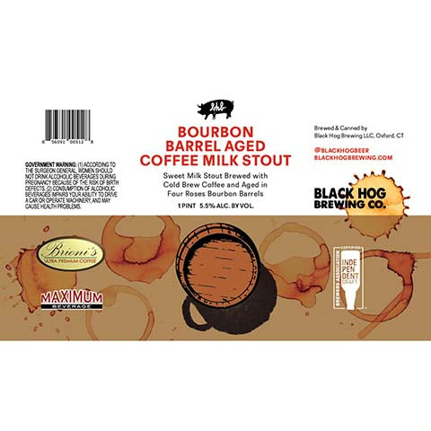 Black Hog Bourbon Barrel Aged Coffee Milk Stout