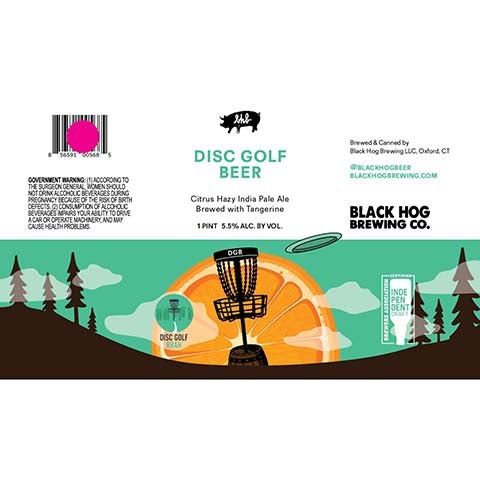 Black Hog Disc Golf Beer Hazy IPA