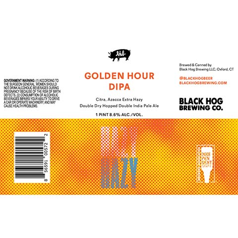 Black Hog Hazy Hazy Golden Hour DIPA