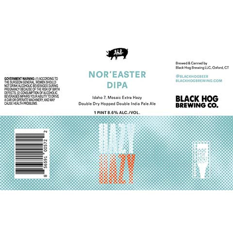 Black Hog Hazy Hazy Nor'Easter DIPA