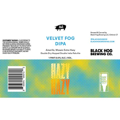 Black Hog Hazy Hazy Velvet Fog DIPA