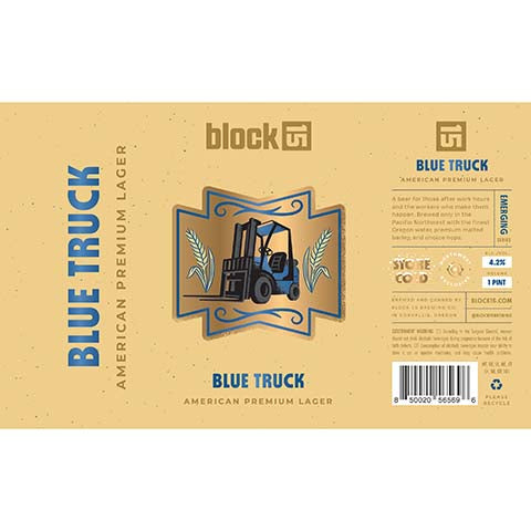 Block 15 Blue Truck Lager