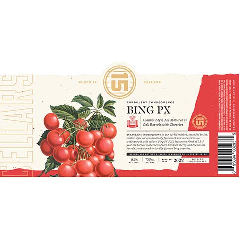 Block 15 Turbulent Consequence Bing PX Lambic Ale