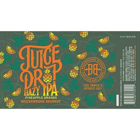 Breckenridge Juice Drop Hazy IPA (pineapple orange)
