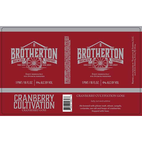 Brotherton Cranberry Cultivation Gose Ale