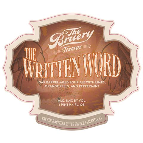 Bruery The Written Word Sour