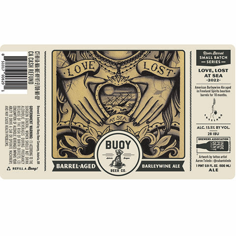 Buoy Love, Lost At Sea 2022 Barrel-Aged Barleywine Ale