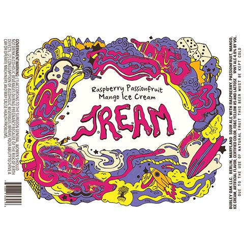 Burley Oak Raspberry Passionfruit Mango Ice Cream JREAM Sour Ale