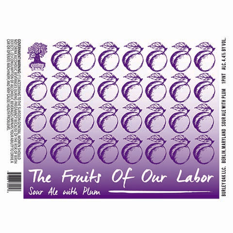 Burley Oak The Fruits Of Our Labor Sour Ale (Plum)
