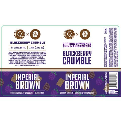 Captain Lawrence/Thin Man Blackberry Crumble Imperial Brown Ale