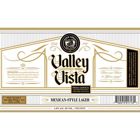 Casa Agria Valley Vista Mexican Lager