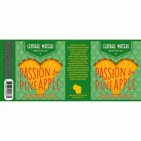 Central Waters Passion for Pineapple Hazy IPA