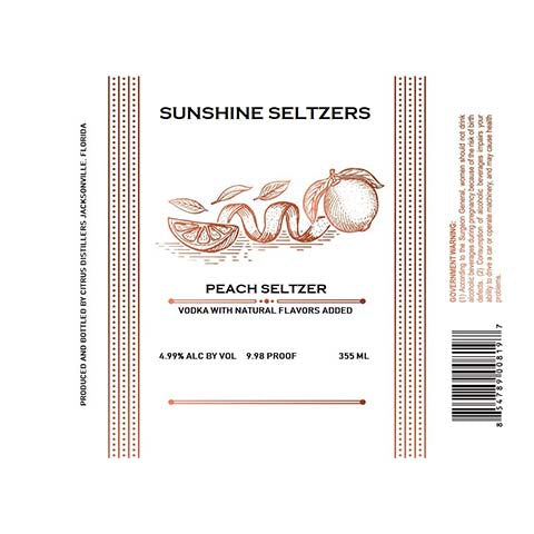 Citrus Sunshine Peach Seltzer