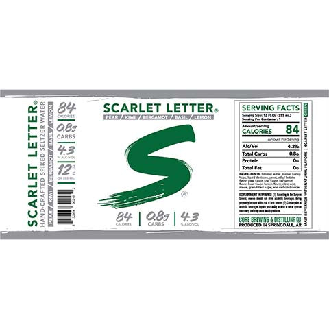 Core Scarlet Letter Green