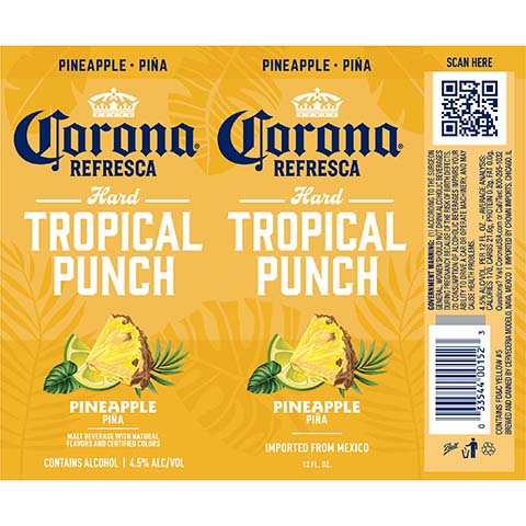 Corona Refresca Hard Tropical Punch (Pineapple)