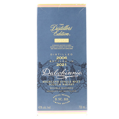 Dalwhinnie Highland Double Matured Single Malt Scotch Whisky (2021)