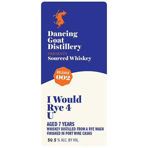 Dancing Goat I Would Rye For You 7-Year-Old Whiskey