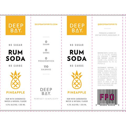 Deep Bay Pineapple Rum Soda