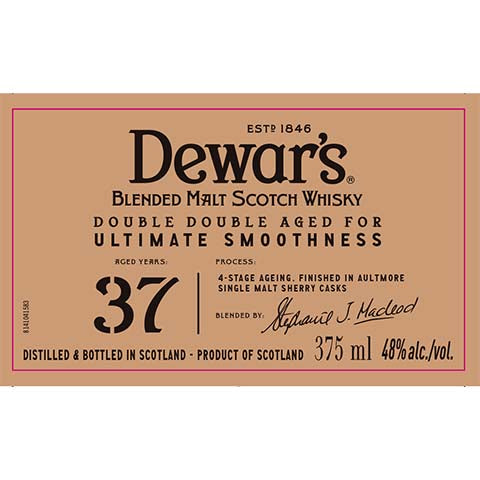 Dewar's Double Double Aged 37-Year-Old Blended Malt Scotch Whiskey