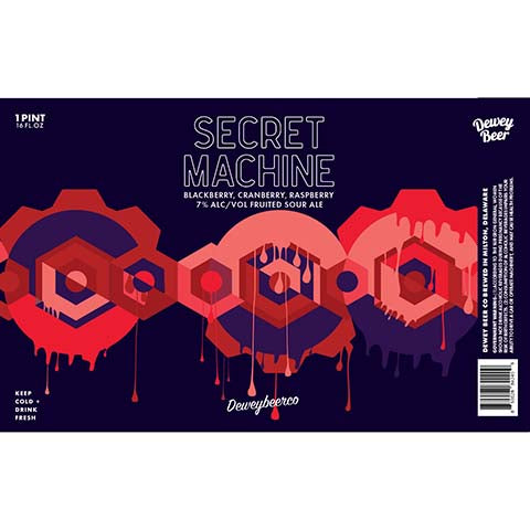 Dewey Beer Secret Machine (Blackberry. Cranberry, Raspberry)
