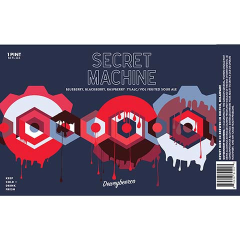 Dewey Beer Secret Machine (Blueberry, Blackberry. Raspberry)