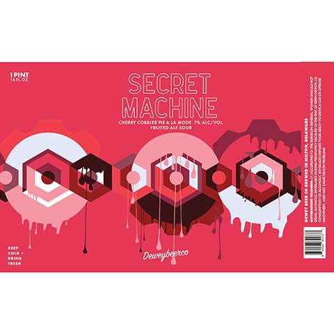 Dewey Beer Secret Machine Cherry Cobbler Pie A La Mode