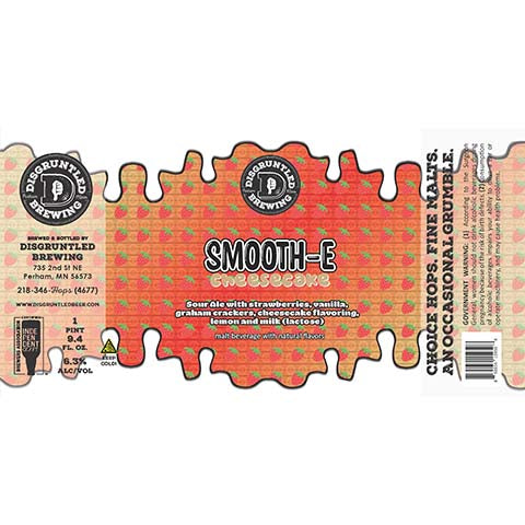 Disgruntled Smooth-e Strawberry Cheesecake Sour Ale