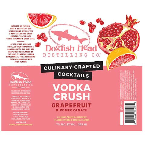 Dogfish Head Vodka Crush Grapefruit & Pomegranate