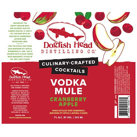 Dogfish Head Vodka Mule Cranberry Apple