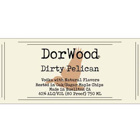 DorWood Dirty Pelican Vodka