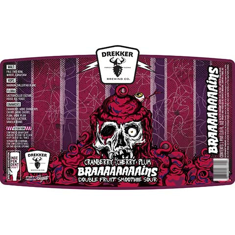 Drekker Cranberry Cherry Plum Braaaaaaaains Double Fruit Smoothie Sour