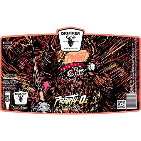 Drekker PRRRT PRRRTY-Os Peach Ring Candy Sour