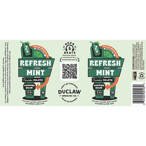 Duclaw Refresh Mint Cucumber Mojito