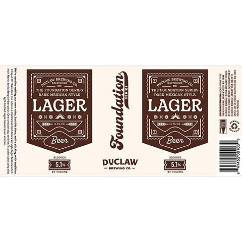 Duclaw The Foundation Series Dark Mexican Lager