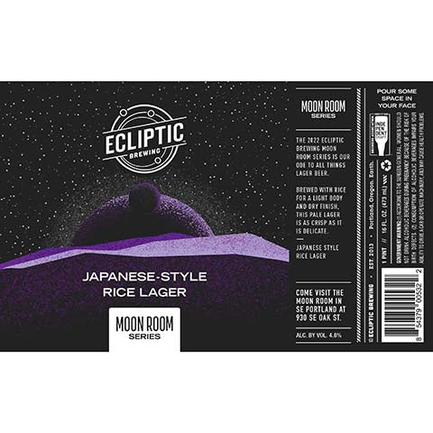 Ecliptic Moon Room Japanese Rice Lager