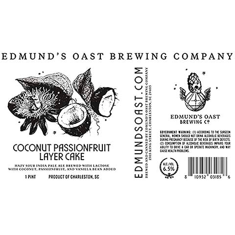 Edmund's Oast Coconut Passionfruit Layer Cake IPA