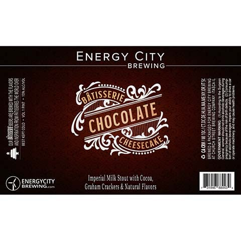 Energy City Batisserie Chocolate Cheesecake Imperial Milk Stout