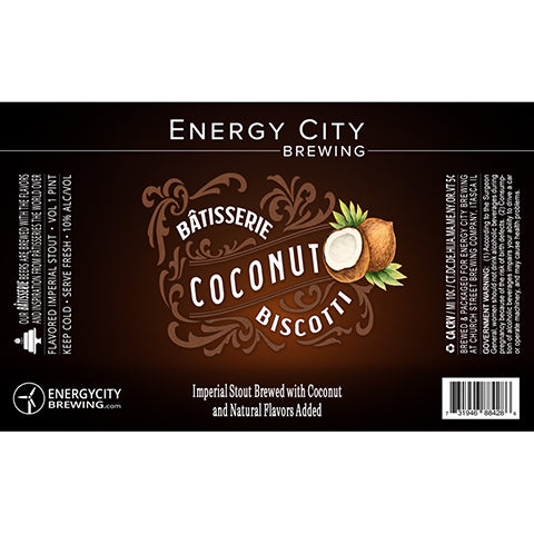 Energy City Batisserie Coconut Biscotti Imperial Stout