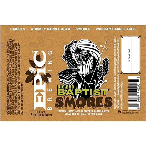 Epic Big Bad Baptist S'mores Imperial Stout