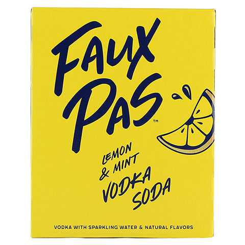 Faux Pas Lemon Mint Vodka Soda