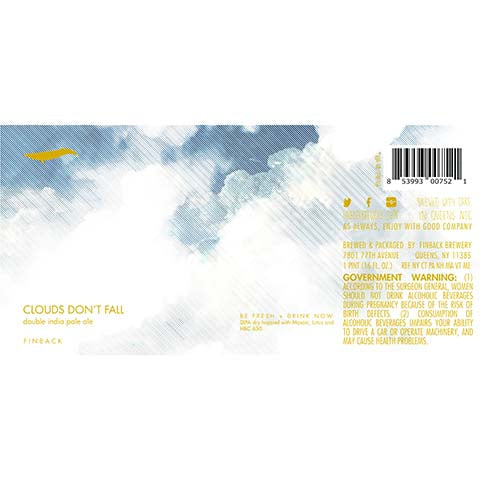 Finback Clouds Don't Fall DIPA