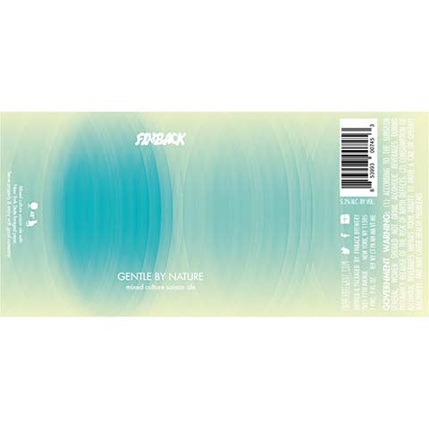 Finback Gentle By Nature Saison Ale